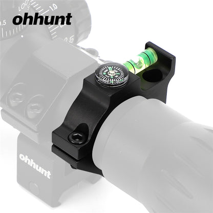 ohhunt Alloy Rifle Scope Bubble Level Mount with Compass for 25.4mm 30mm 34mm Tube