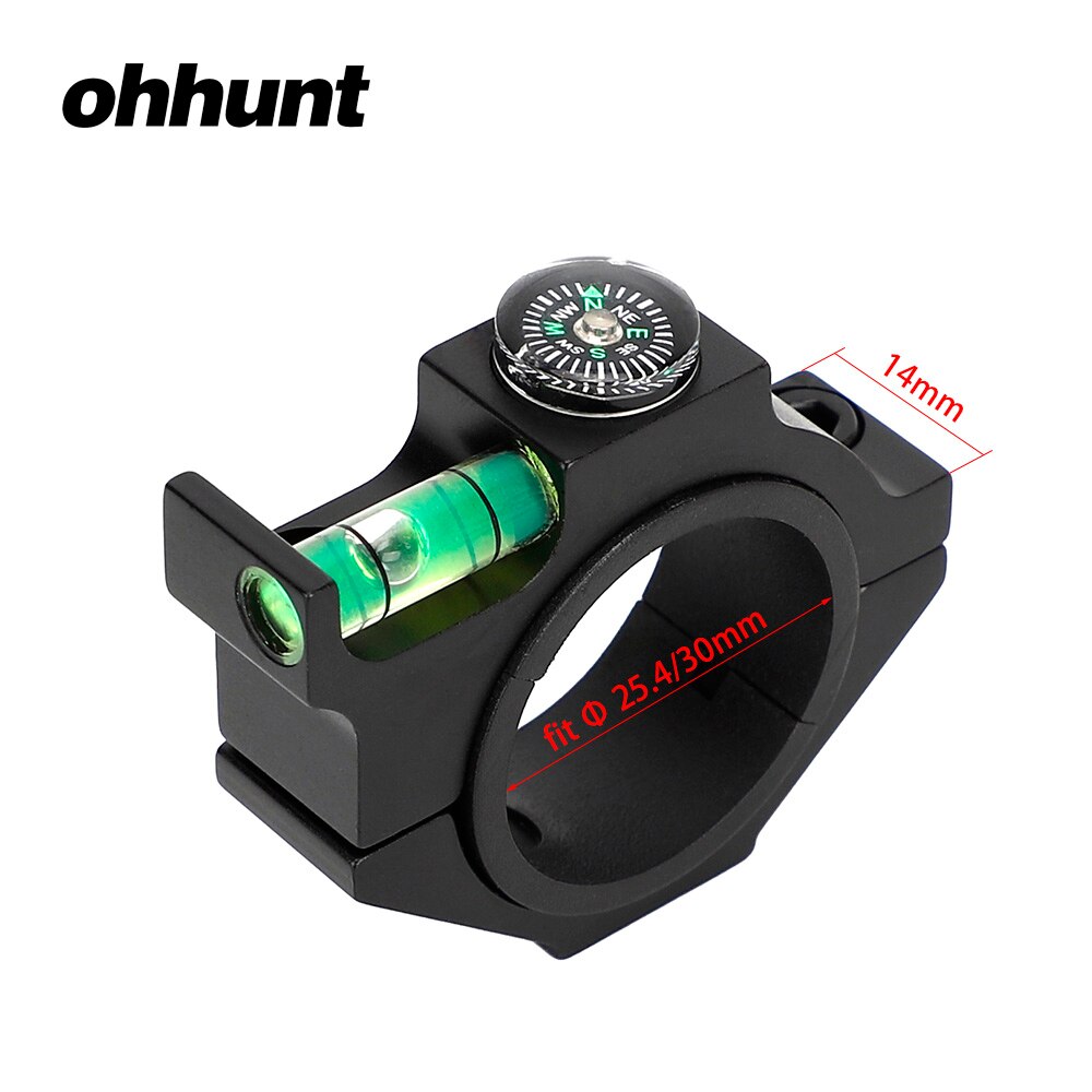ohhunt Alloy Rifle Scope Bubble Level Mount with Compass for 25.4mm 30mm 34mm Tube