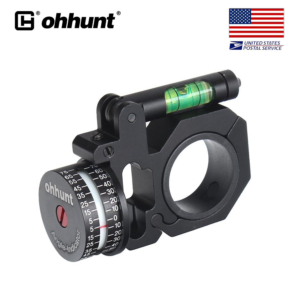 ohhunt High Accuracy Angle Cosine Indicator Kit And Bubble Level for 1 inch/30mm Tube