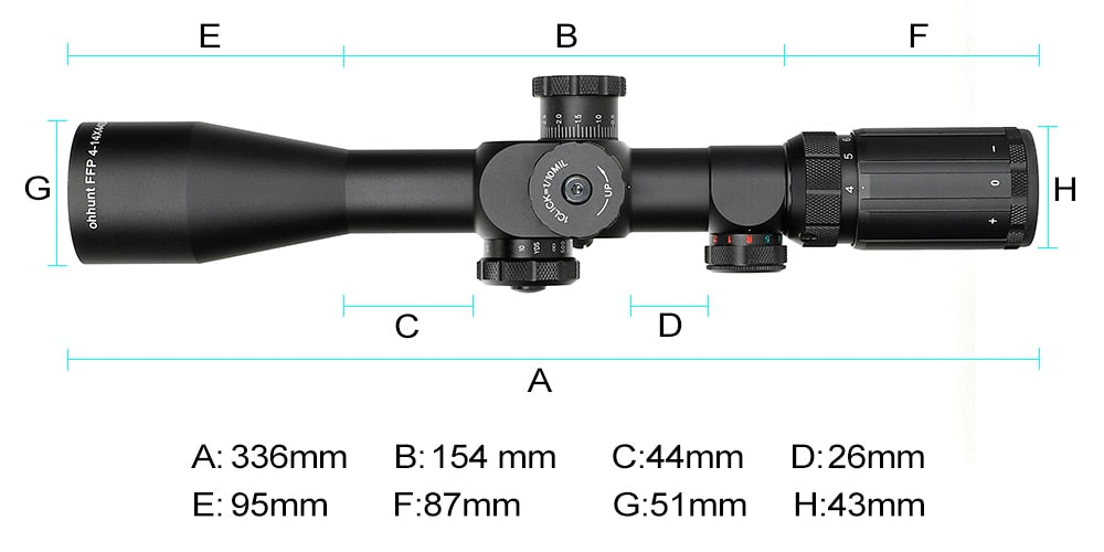 Ohhunt 4-14X44 SFIR FFP Zielfernrohr Taktische Optik