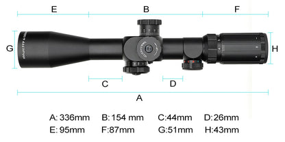 ohhunt 4-14X44 SFIR FFP ライフル スコープ 30mm チューブ タクティカル オプティクス