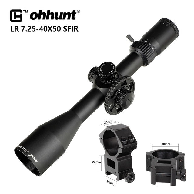 ohhunt LR 7.25-40X50 SFIR レッド イルミネーション ハンティング