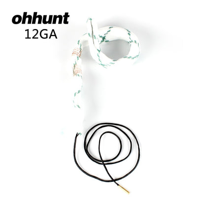 ohhunt 12 GA Barrel Cleaner Kit Cord Rope Brass Bore Cleaner Gun Bore Brush
