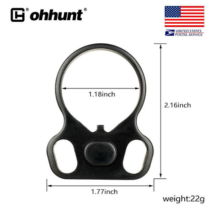 Ohhunt® AR-15/M16 Endplatte für beidhändigen Sling-Adapter, 2er-Pack